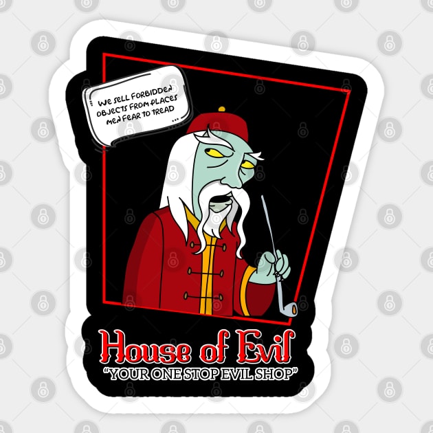 House of Evil Sticker by Teesbyhugo